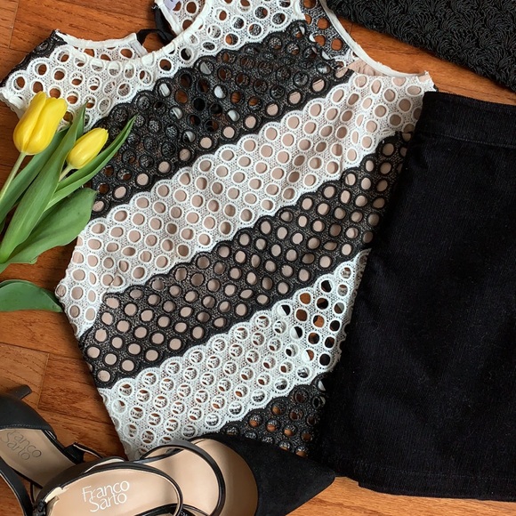 English Factory - Sleeveless Top - Black & White - Picture 3 of 6